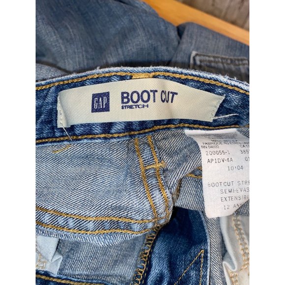 Women's GAP Denim Stretch Bootcut Blue Jeans Size 12 Medium Wash - Picture 9 of 12